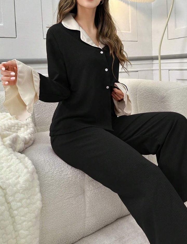 Compleu pijamale Shein, negru