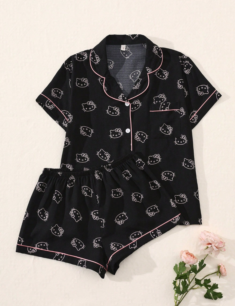 Compleu pijamale Shein, negru