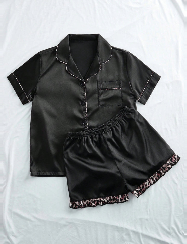 Compleu pijamale Shein, negru