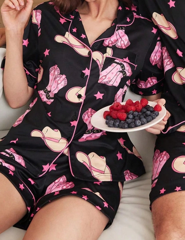 Shein pizsama szett, fekete