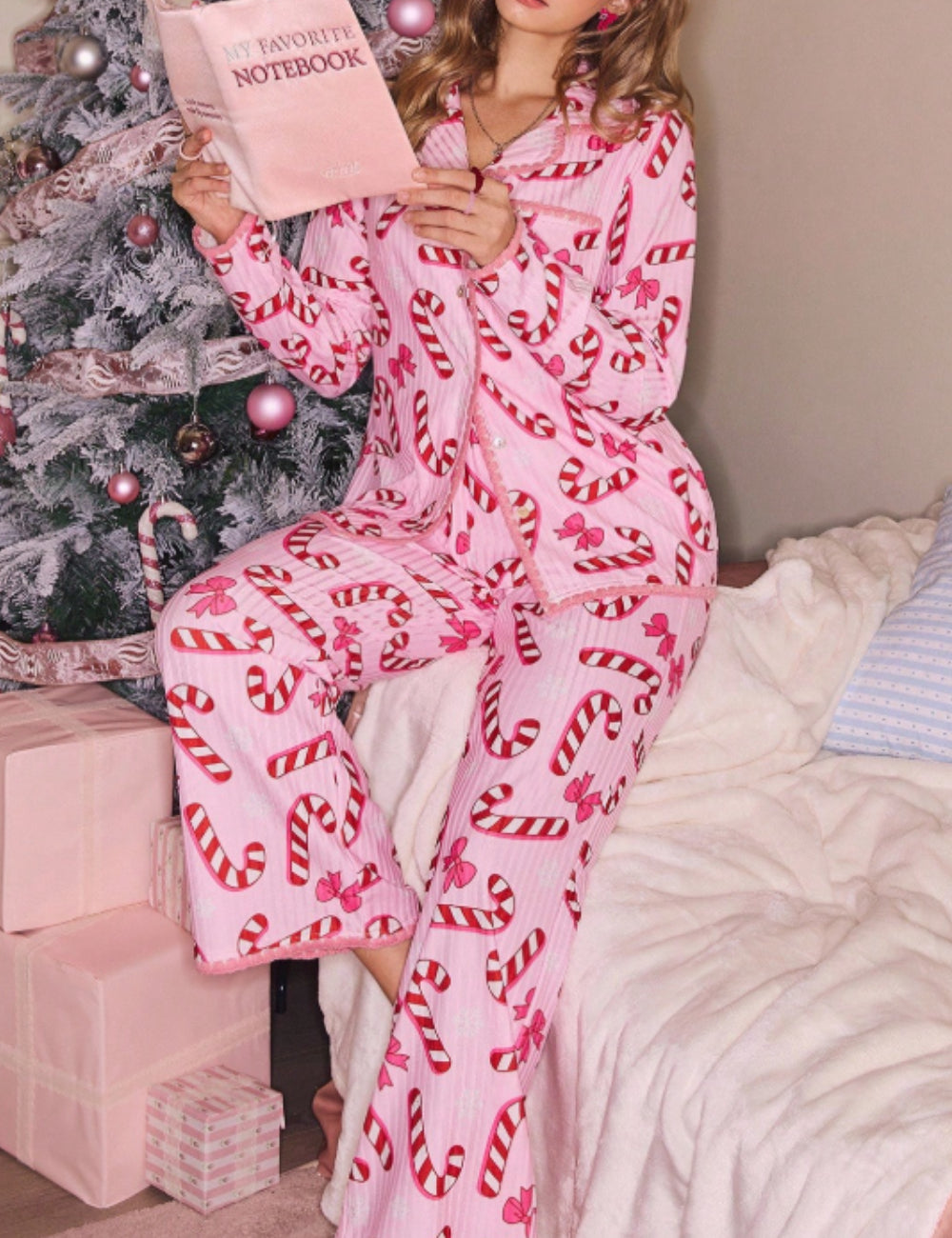 Compleu pijamale Shein, roz
