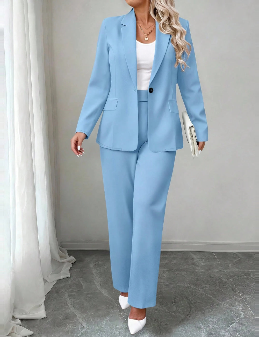 Shein Curve+ Szett, kék
