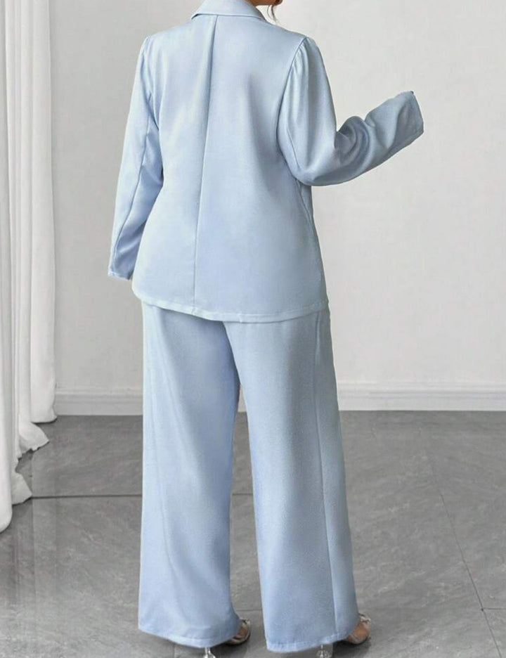 Shein Curve+ kétrészes szett, kék
