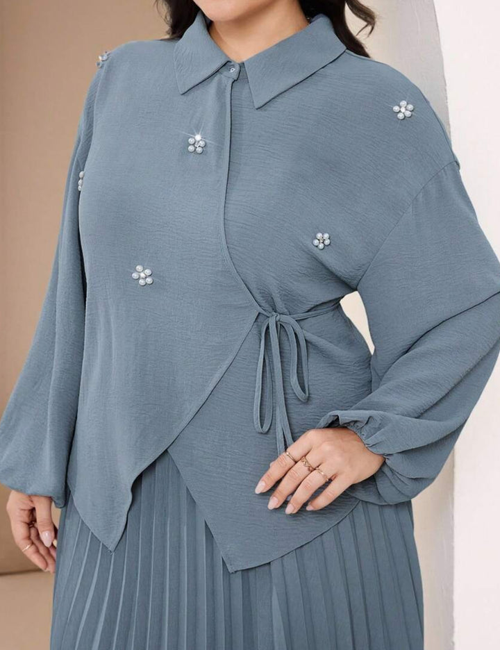 Shein Curve+ szett, kék