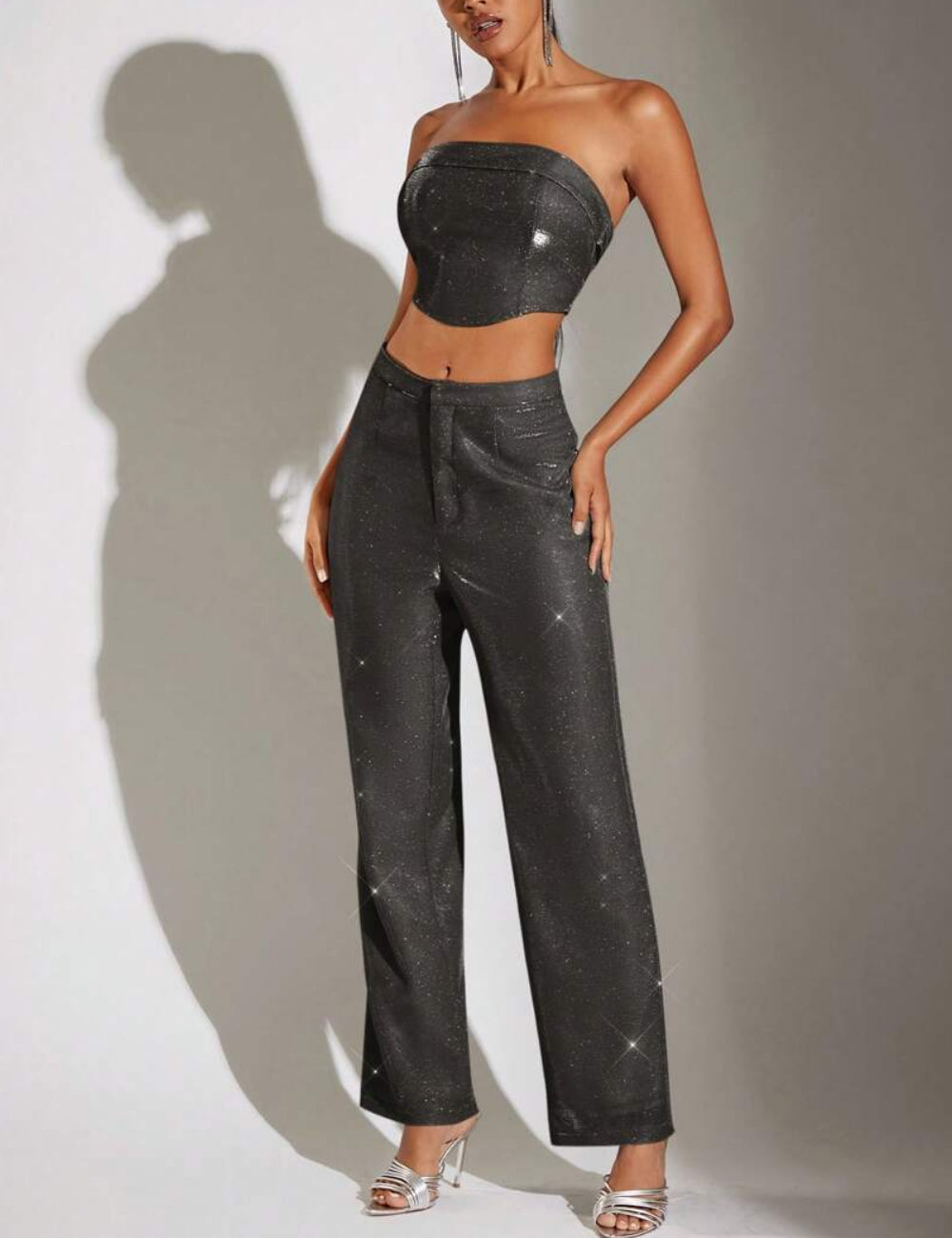 Shein dress, silver