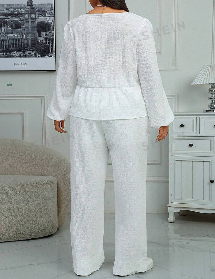 Shein Curve+ jumpsuit, fehér