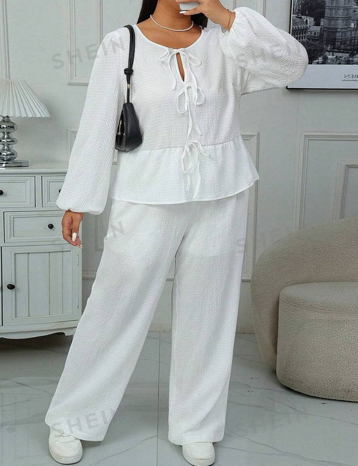 Shein Curve+ jumpsuit, fehér