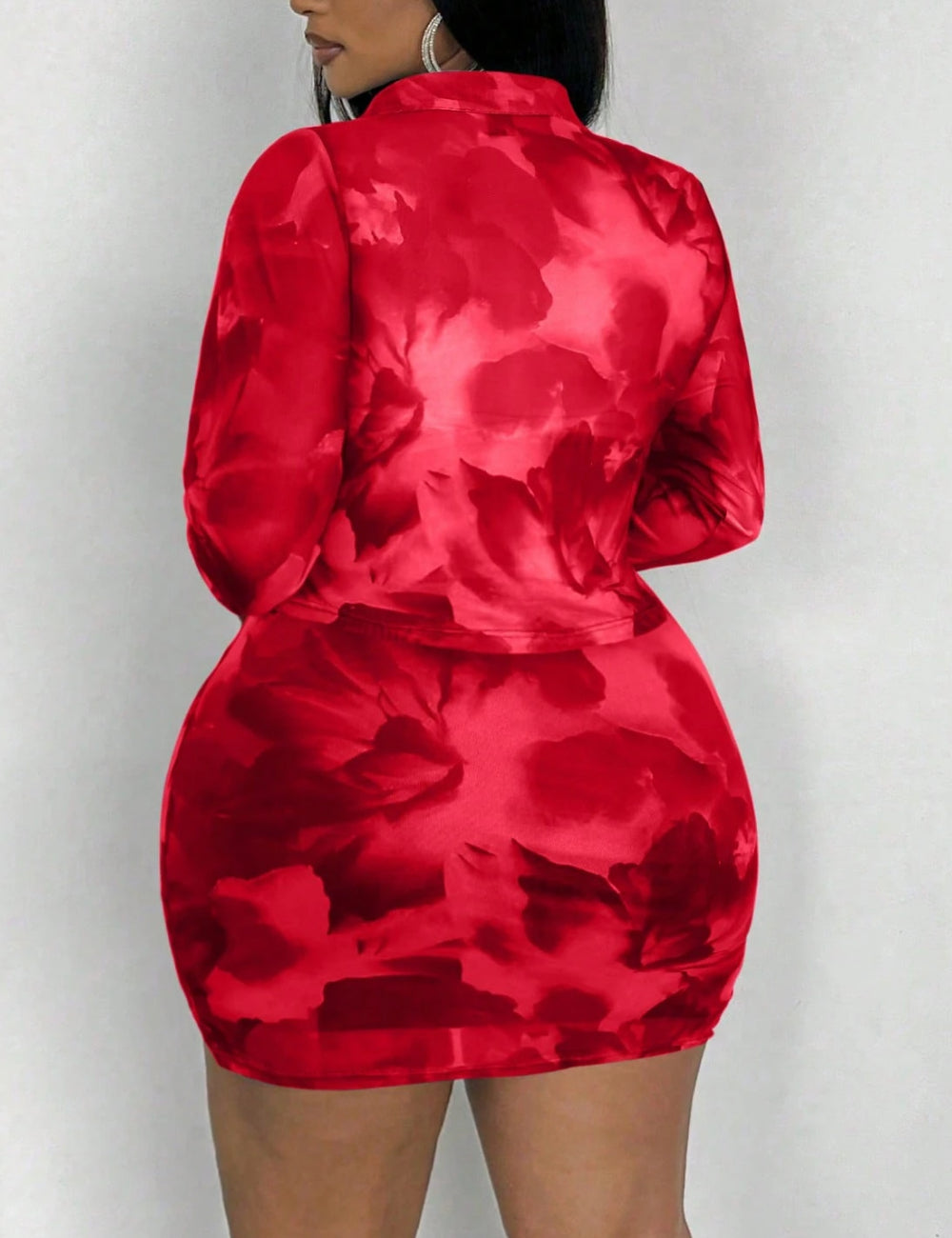 Compleu Shein Curve+, rosu