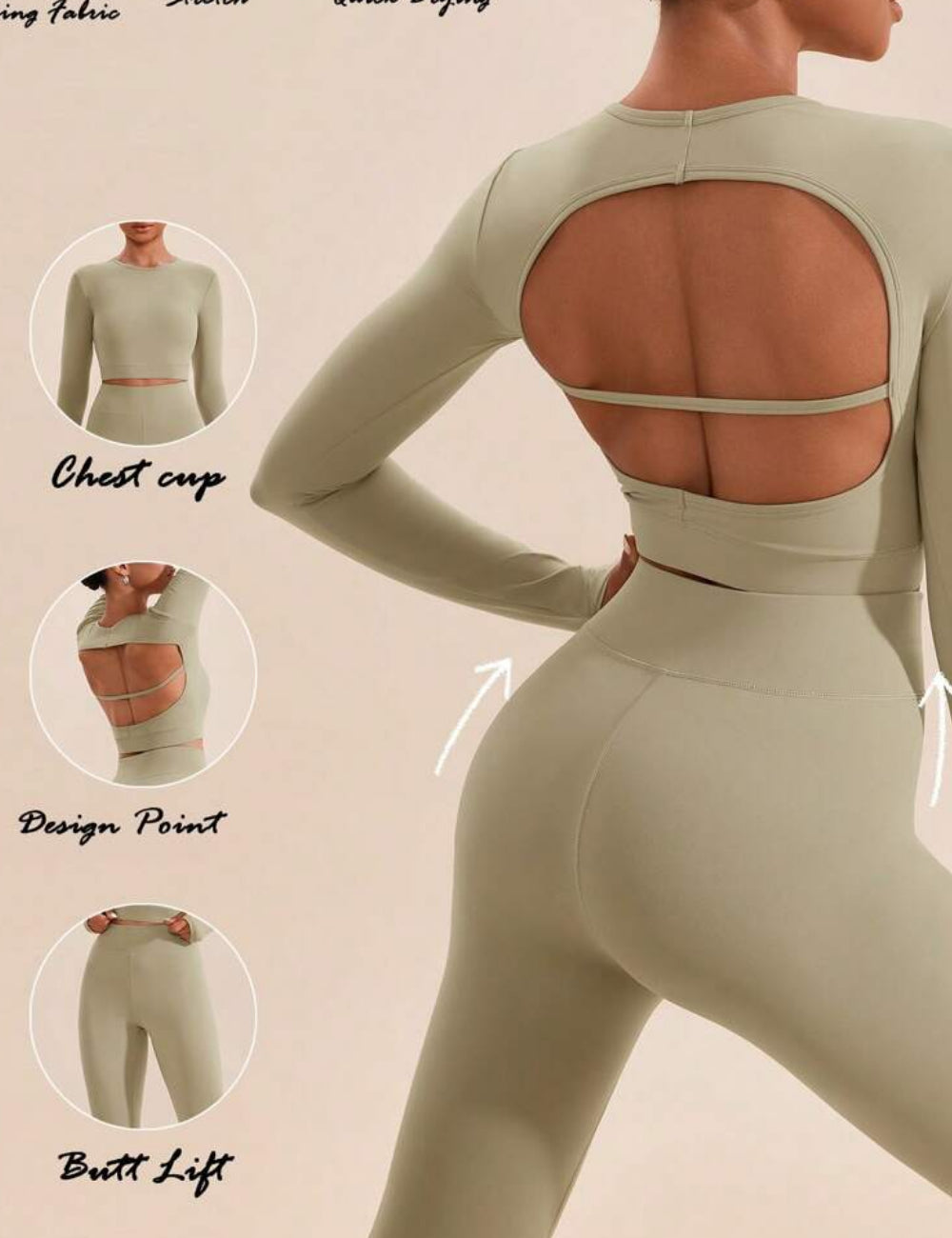 Shein öltöny, khaki