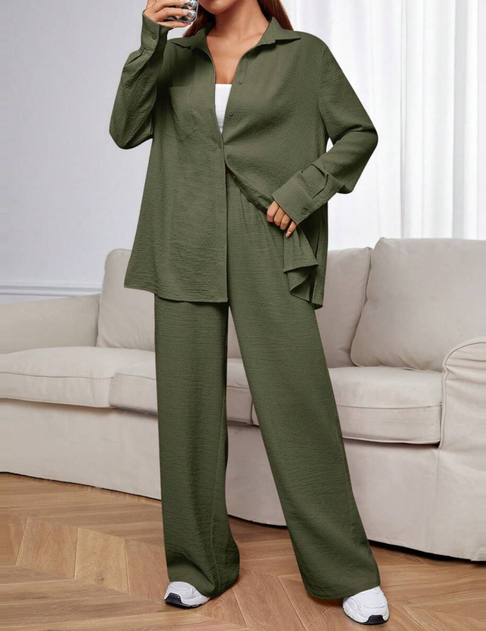 Shein szett, khaki