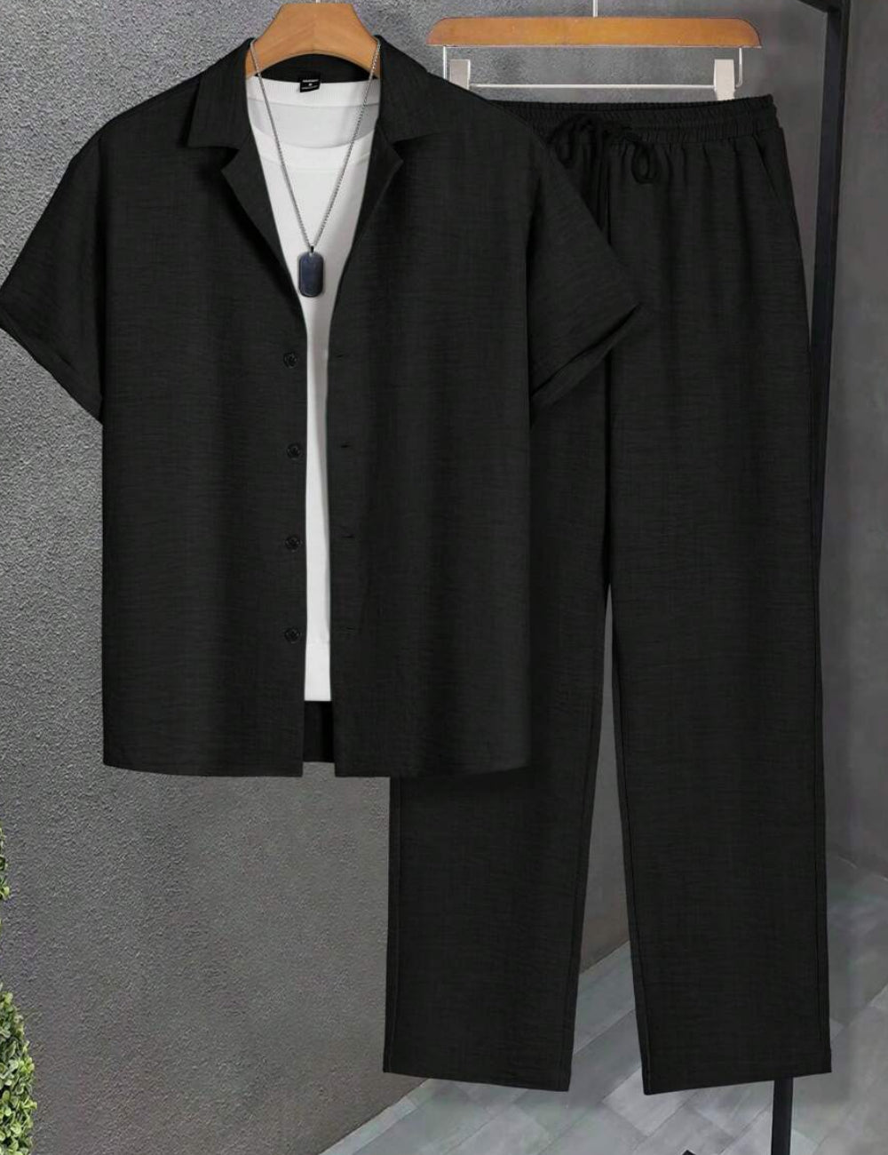 Shein MANFINITY szett, fekete