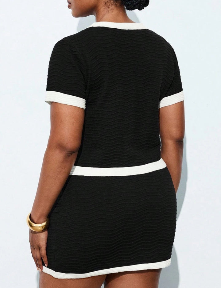 Shein Curve+ Szett, fekete