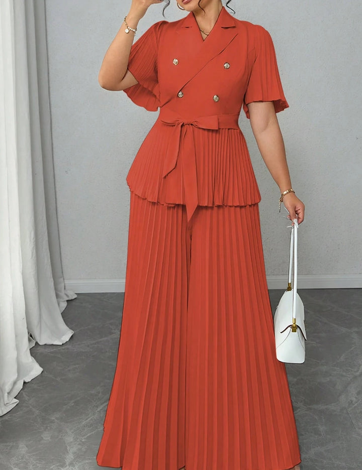 Shein Curve+ jumpsuit, red