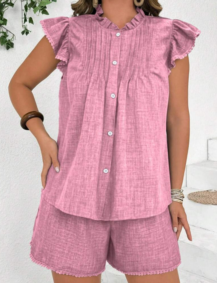 Shein Curve+ szett, rózsaszín
