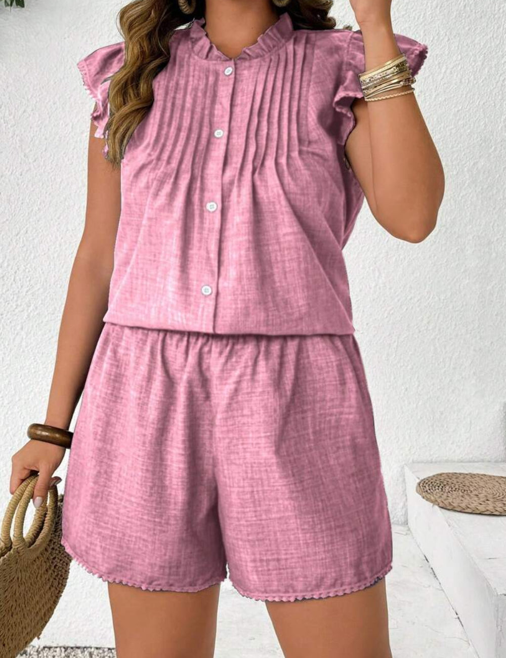Shein Curve+ szett, rózsaszín