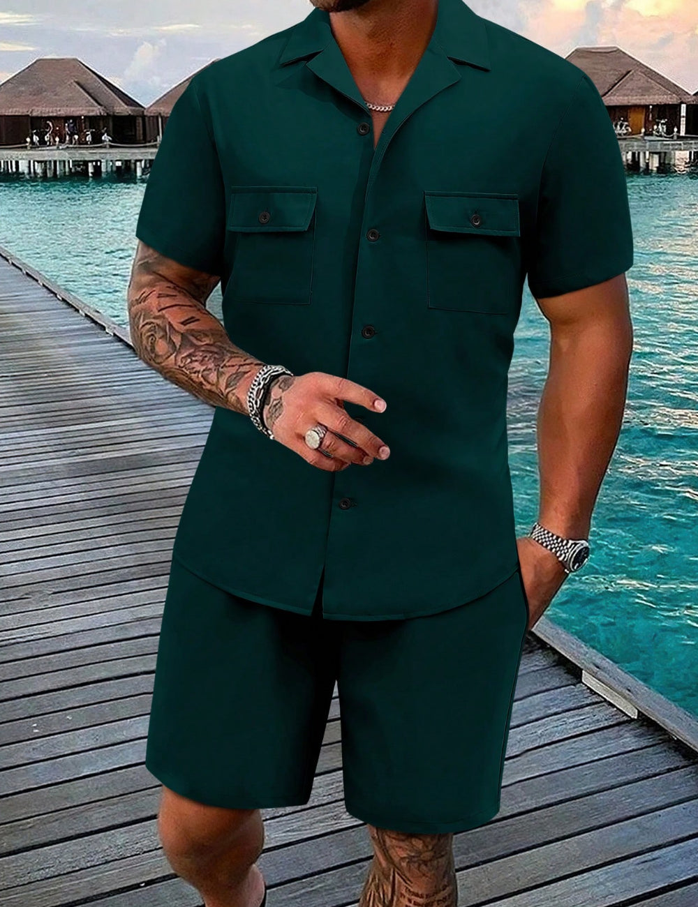Compleu Shein MANFINITY, verde