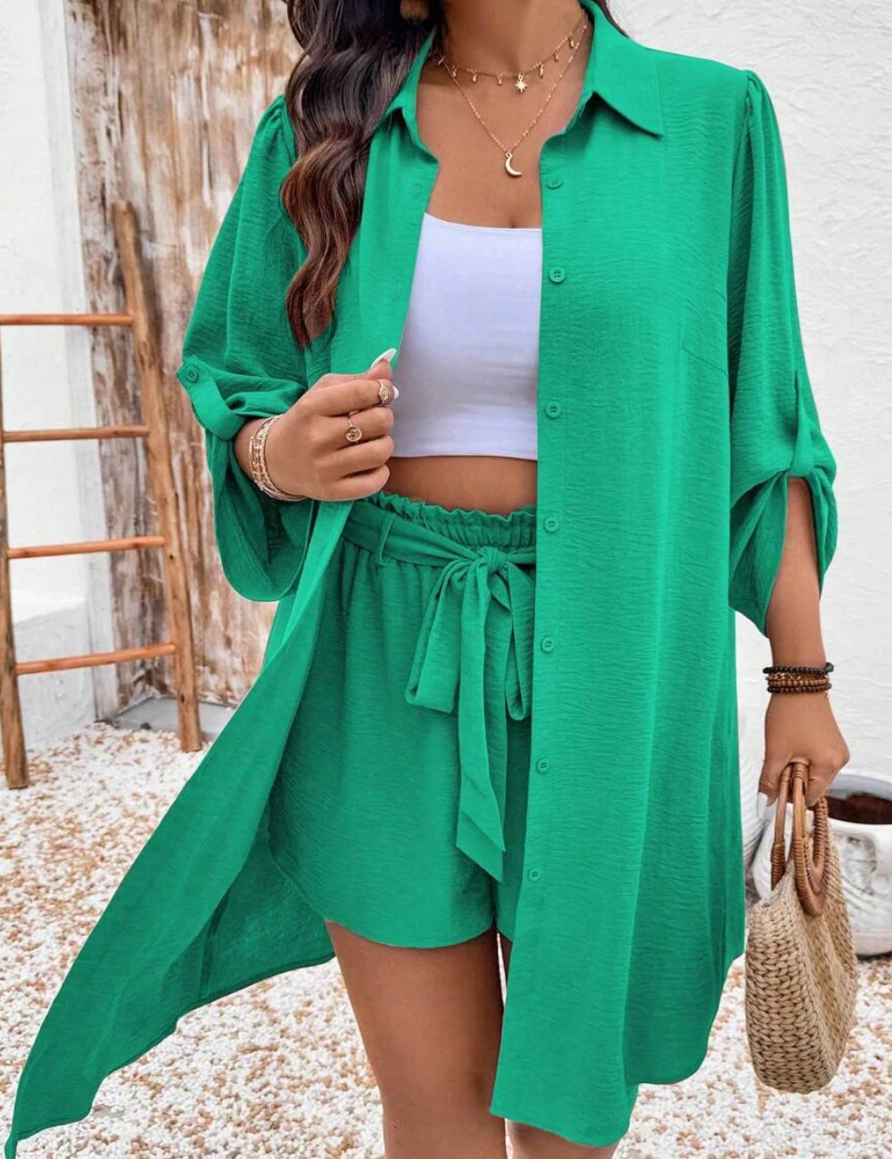 Compleu Shein Curve+, verde