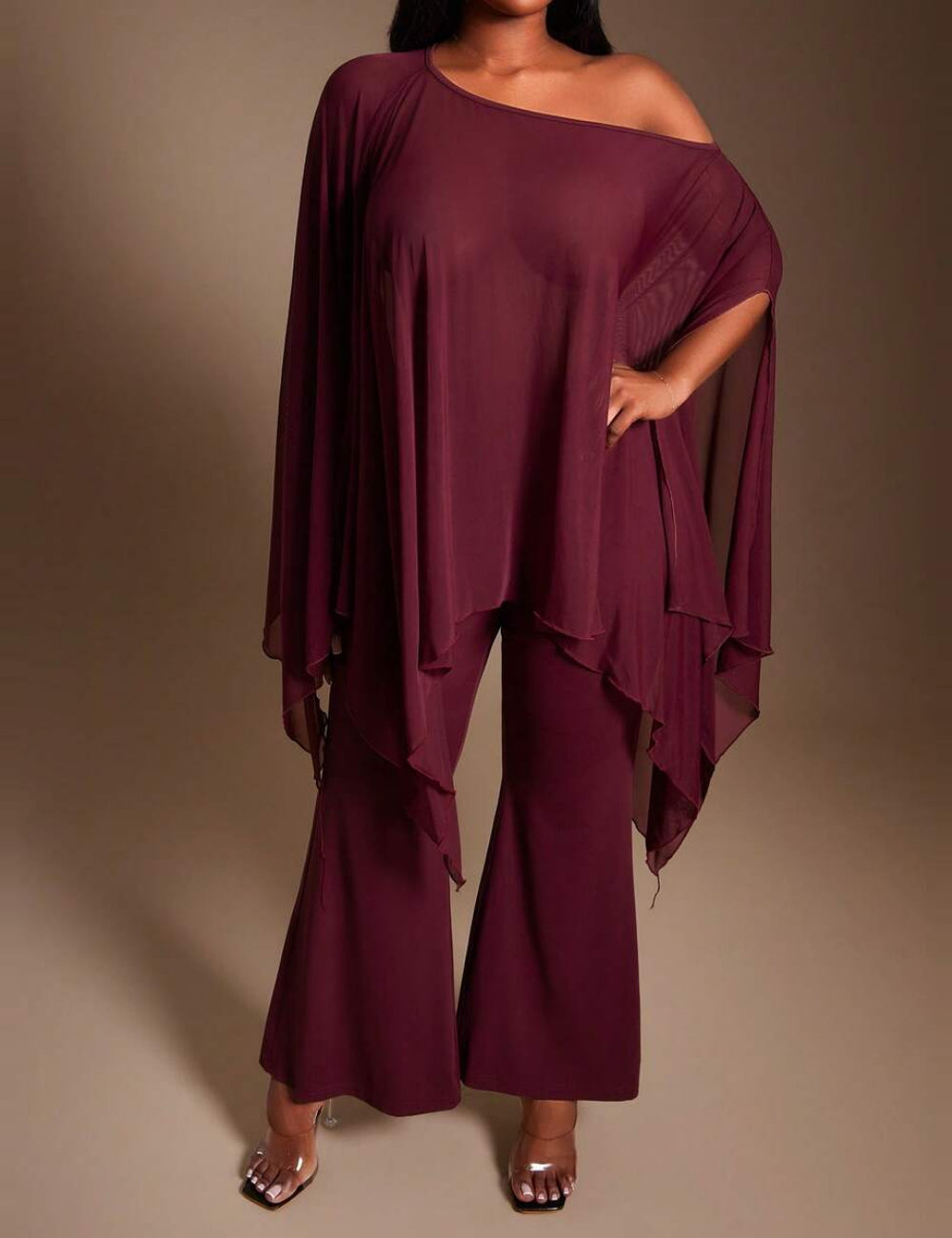 Shein Curve+ ruhaszett, bordó