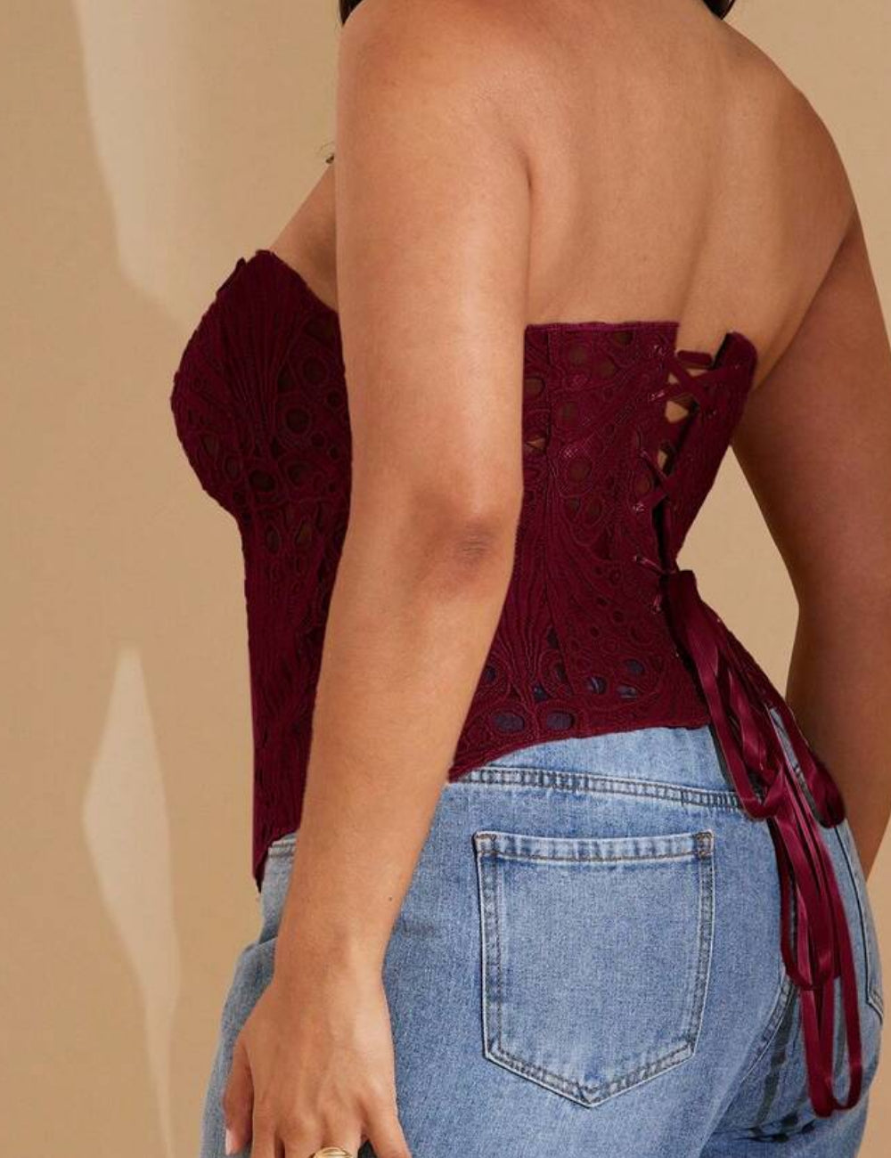 Corset Shein, vișiniu