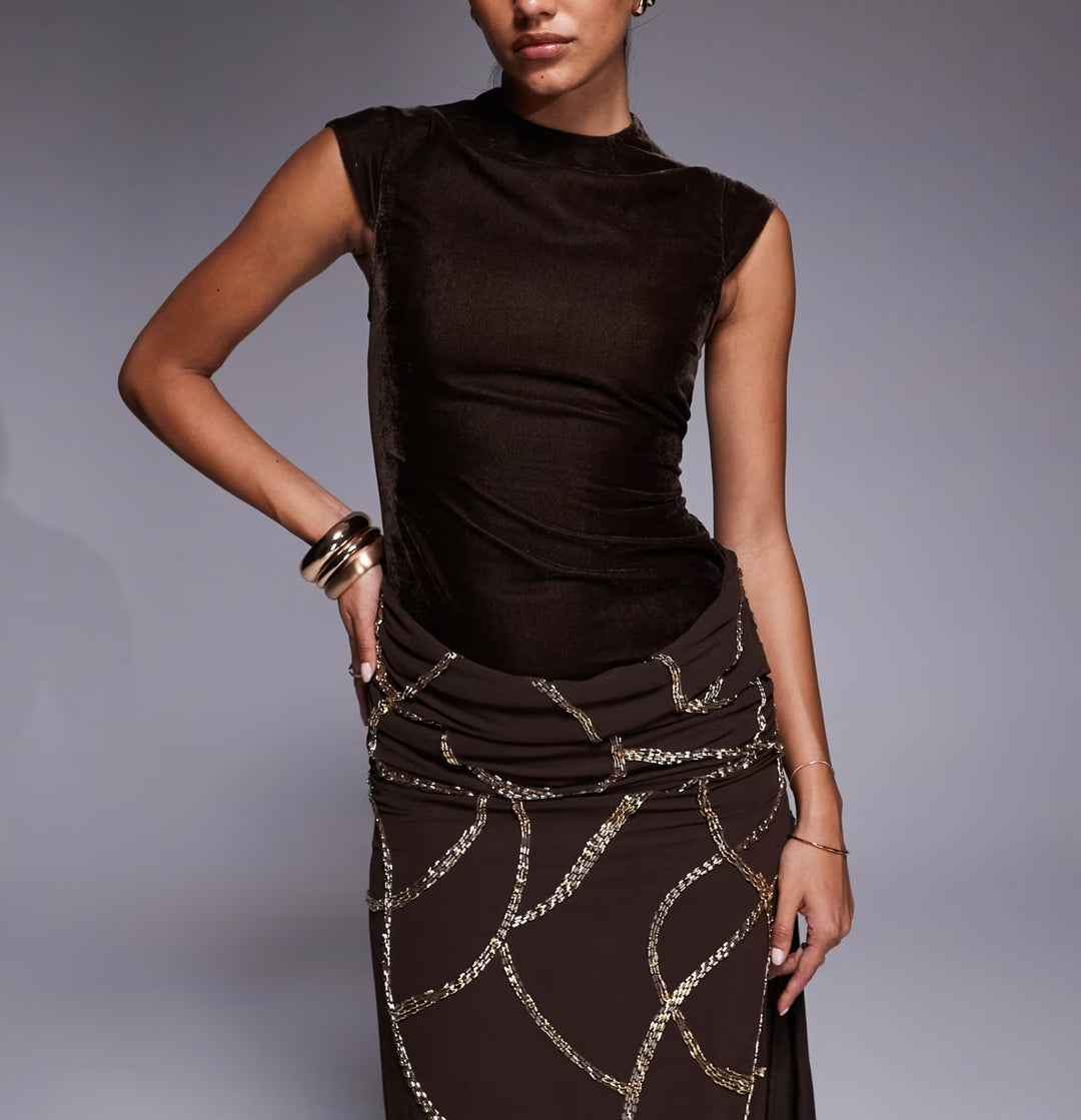 Rochie de ocazie Asos, maro