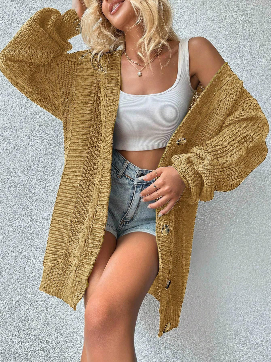 Cardigan SHEIN, galben