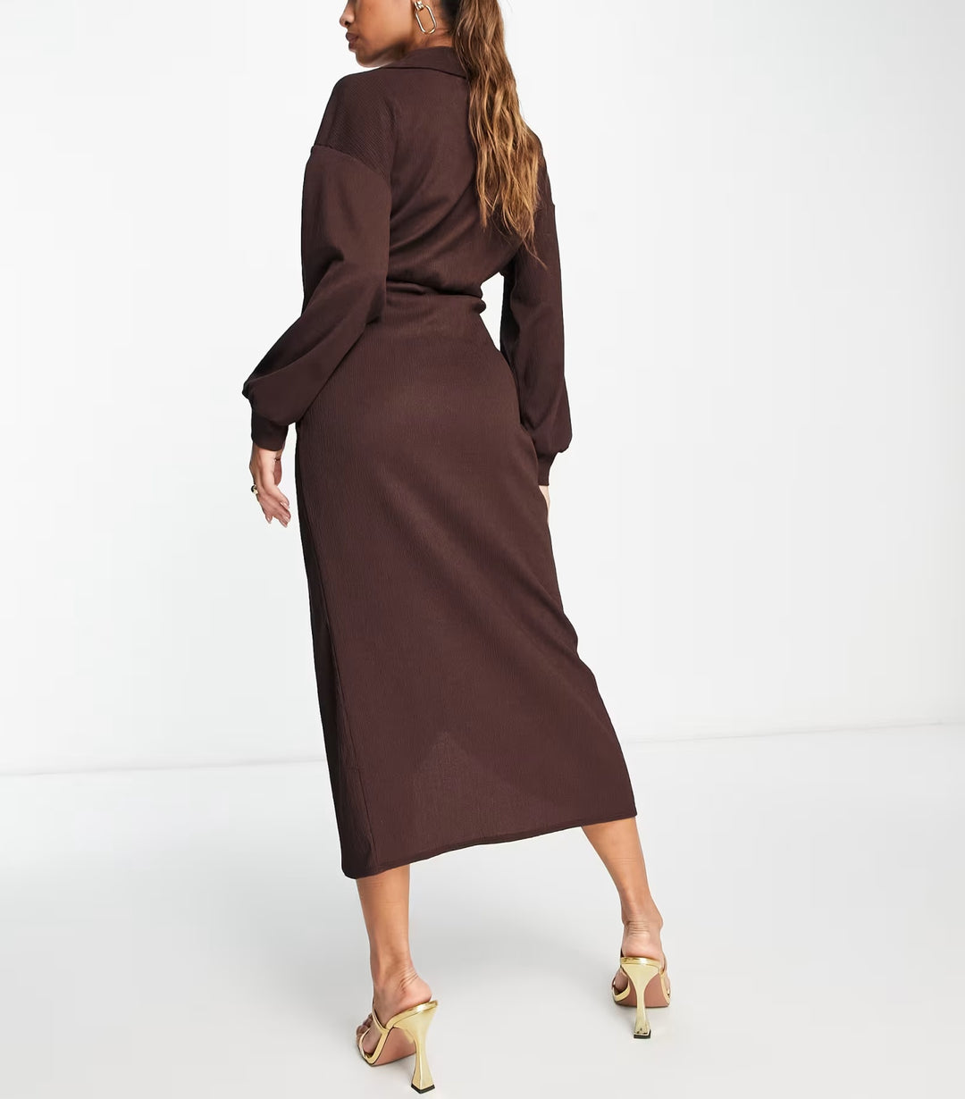 Rochie midi ASOS, maro