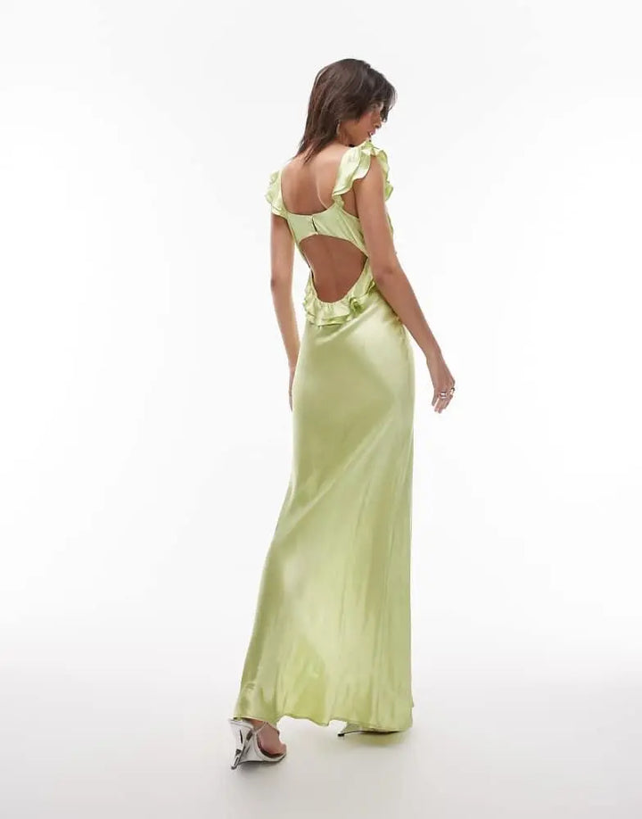 Rochie maxi TOPSHOP, verde