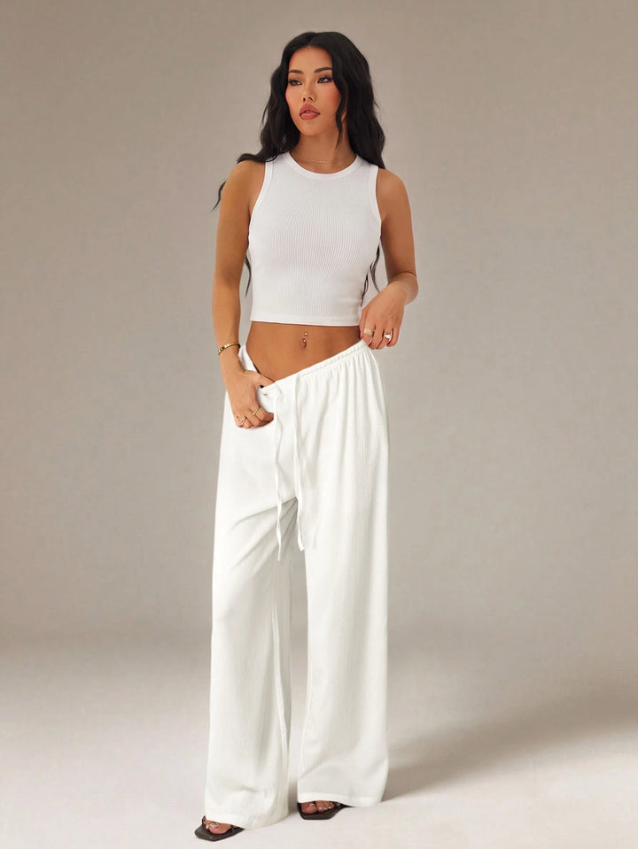 Pantaloni SHEIN, alb