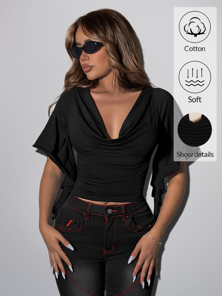 Top SHEIN, negru