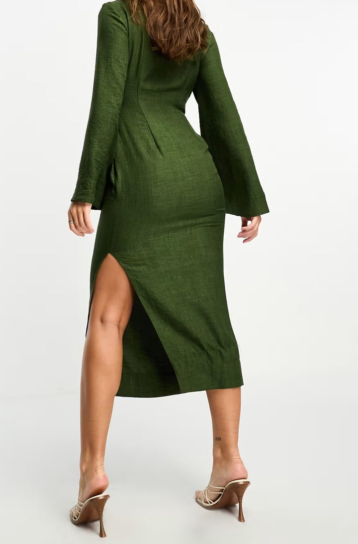 Rochie midi ASOS, verde