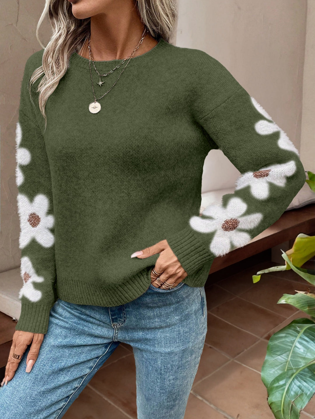 Pulover SHEIN, verde