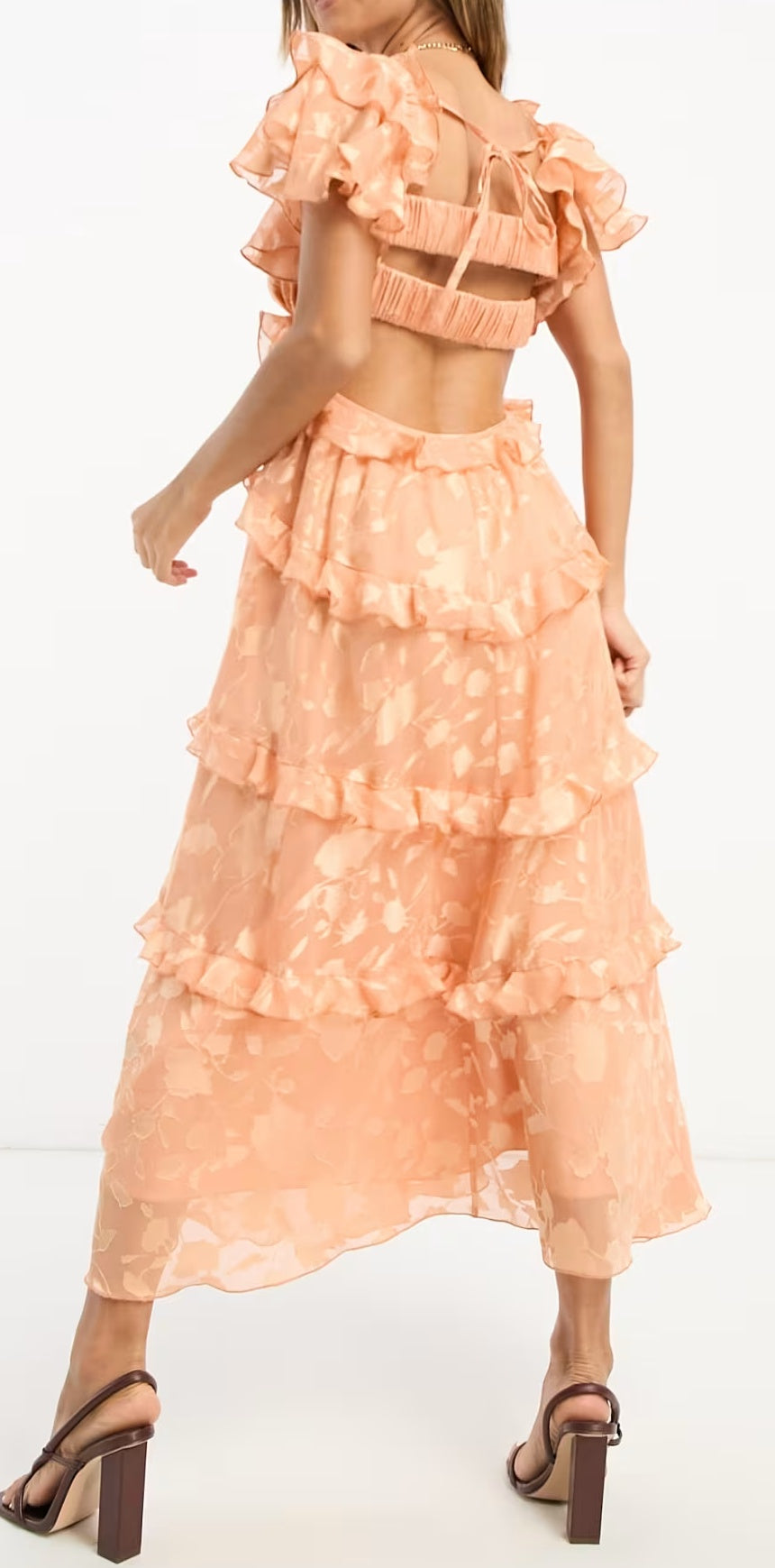 Rochie maxi ASOS, portocaliu