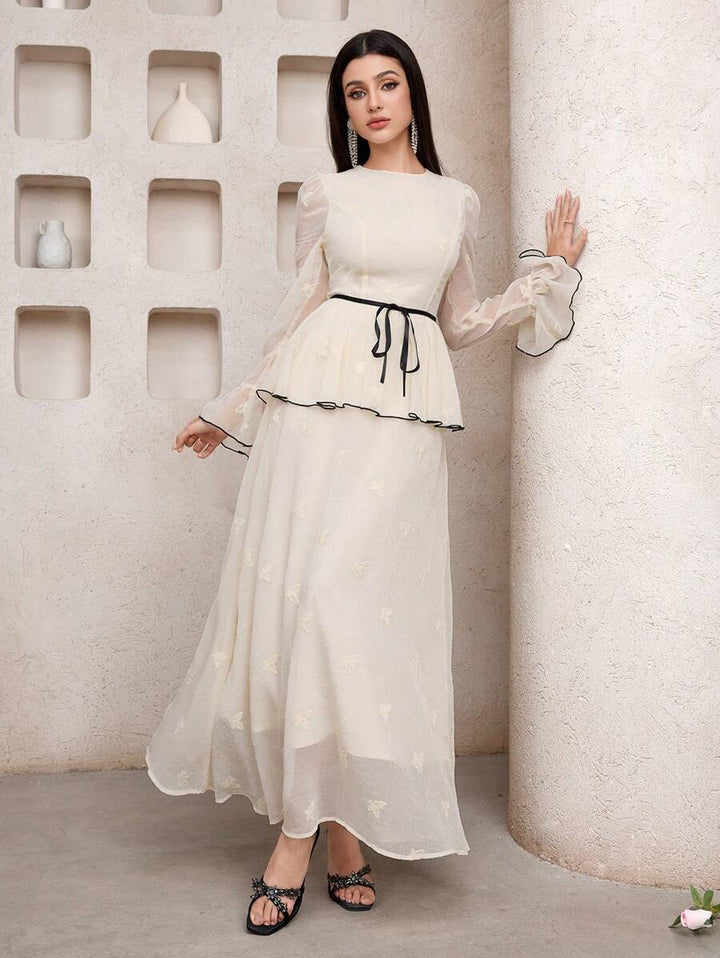 Rochie maxi SHEIN, crem