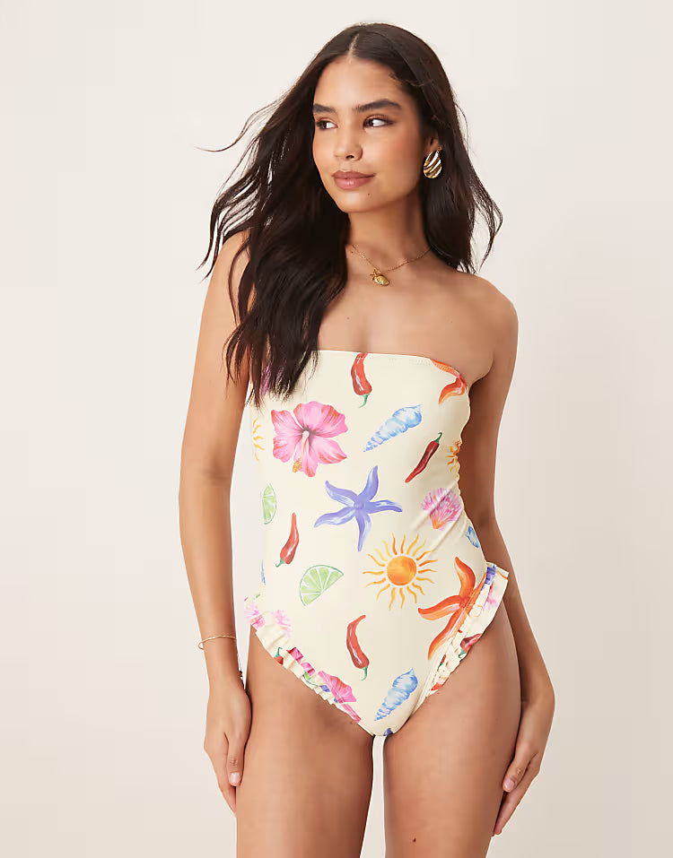 Costum de baie întreg ASOS, mix culori