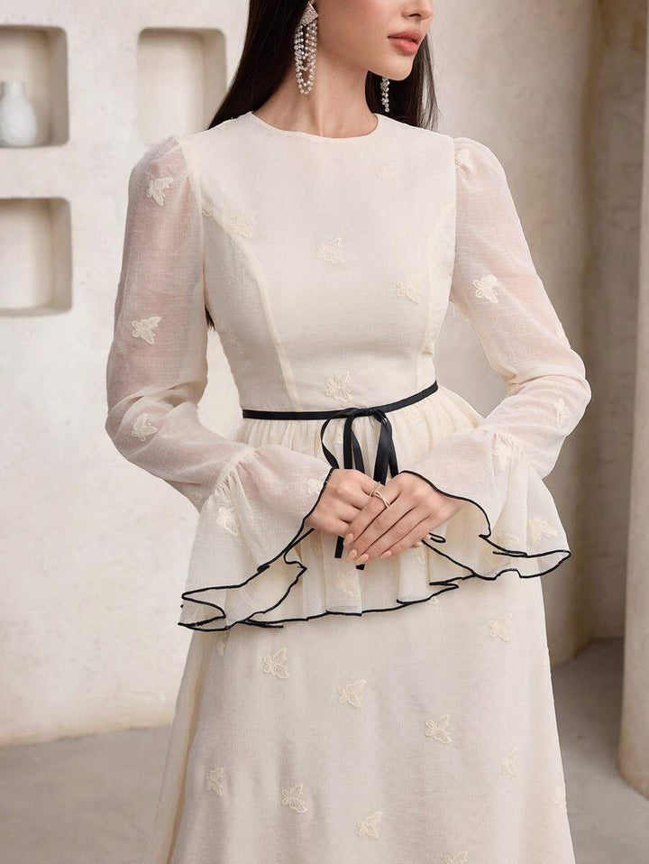 Rochie maxi SHEIN, crem