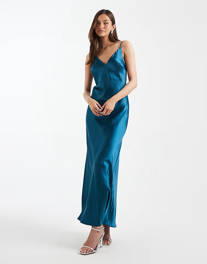 Rochie maxi ASOS, albastru