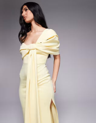 Rochie midi ASOS, galben