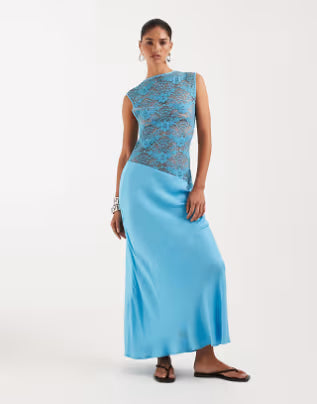 Rochie maxi ASOS, albastru