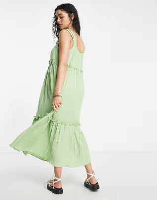 Rochie midi ASOS, verde