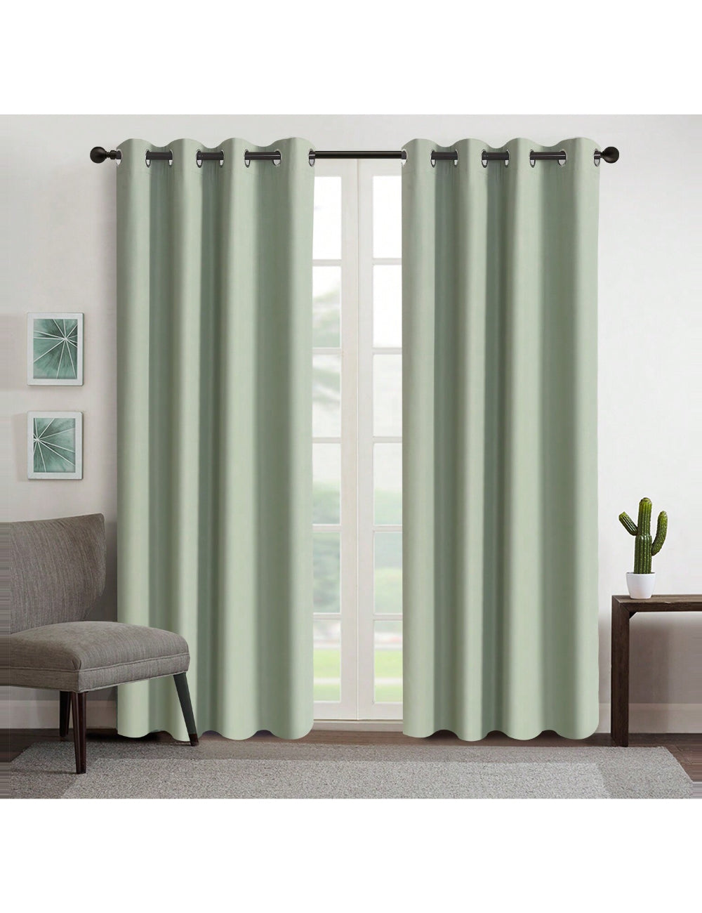 Draperie Shein, verde