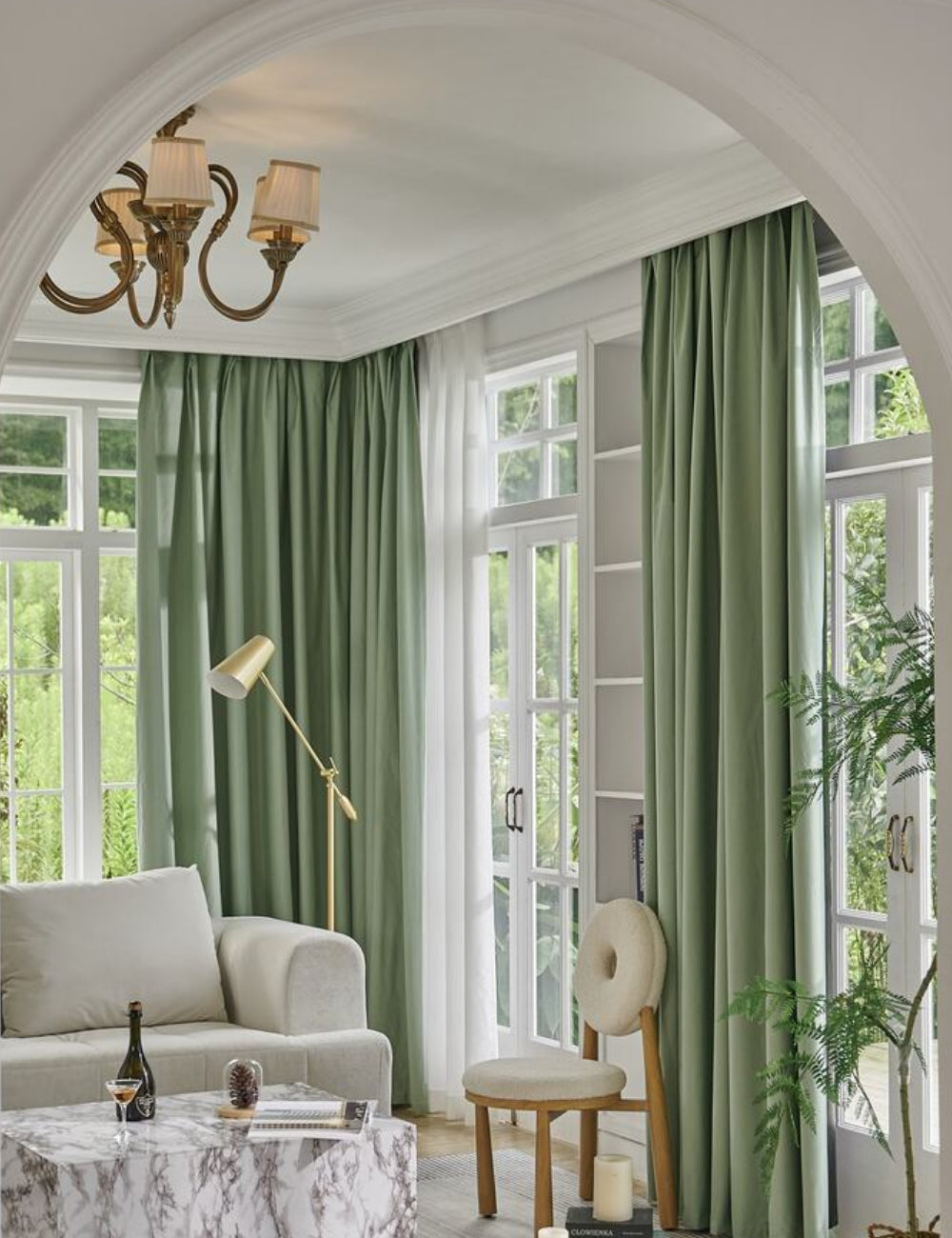Draperie Shein, verde
