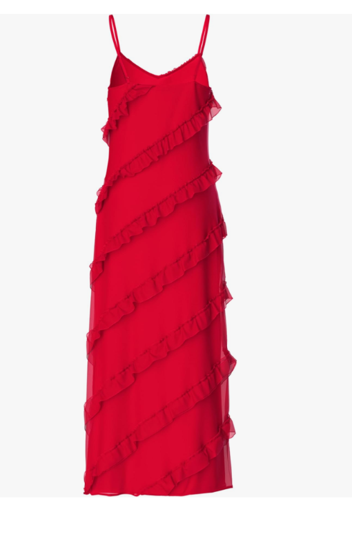 Rochie midi PIECES, roșu