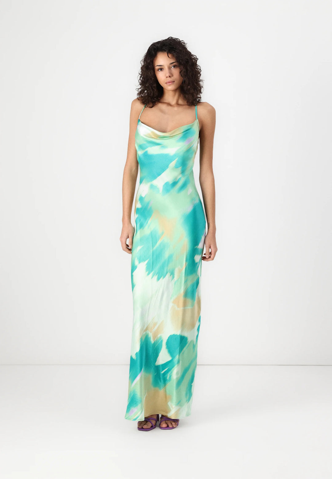 Rochie maxi ROUGE EDIT, mix culori