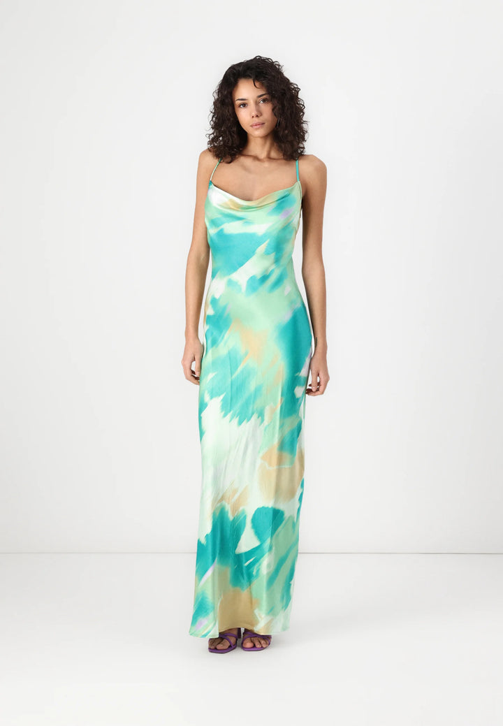 Rochie maxi ROUGE EDIT, mix culori