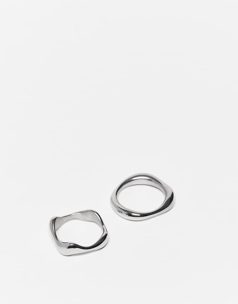 Set inele ASOS, argintiu