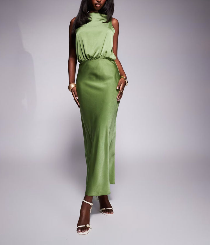 Rochie maxi ASOS, verde