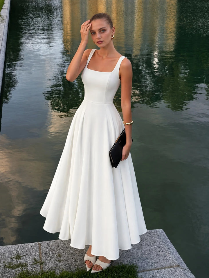 Rochie midi SHEIN, alb