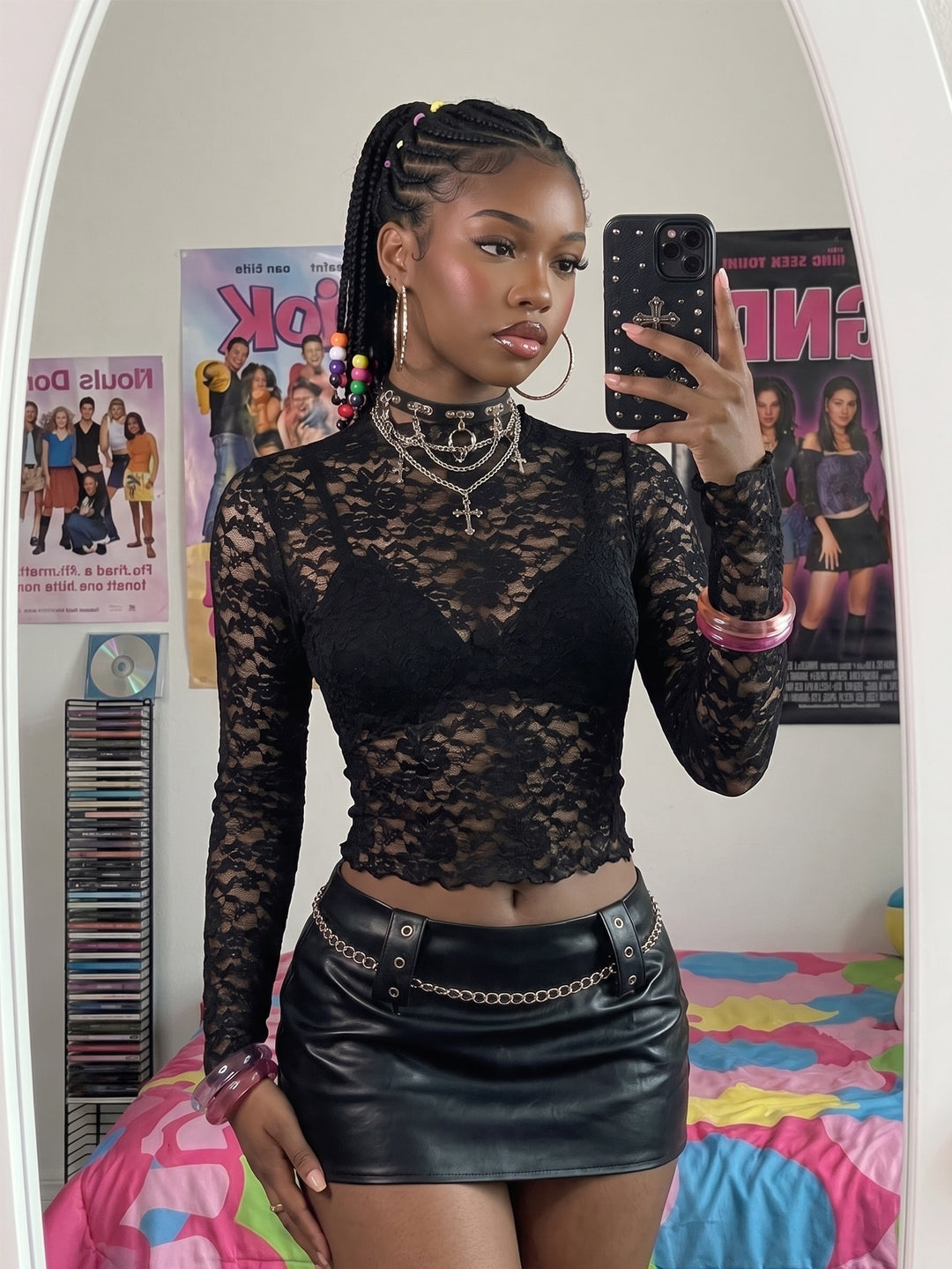 Top SHEIN, negru