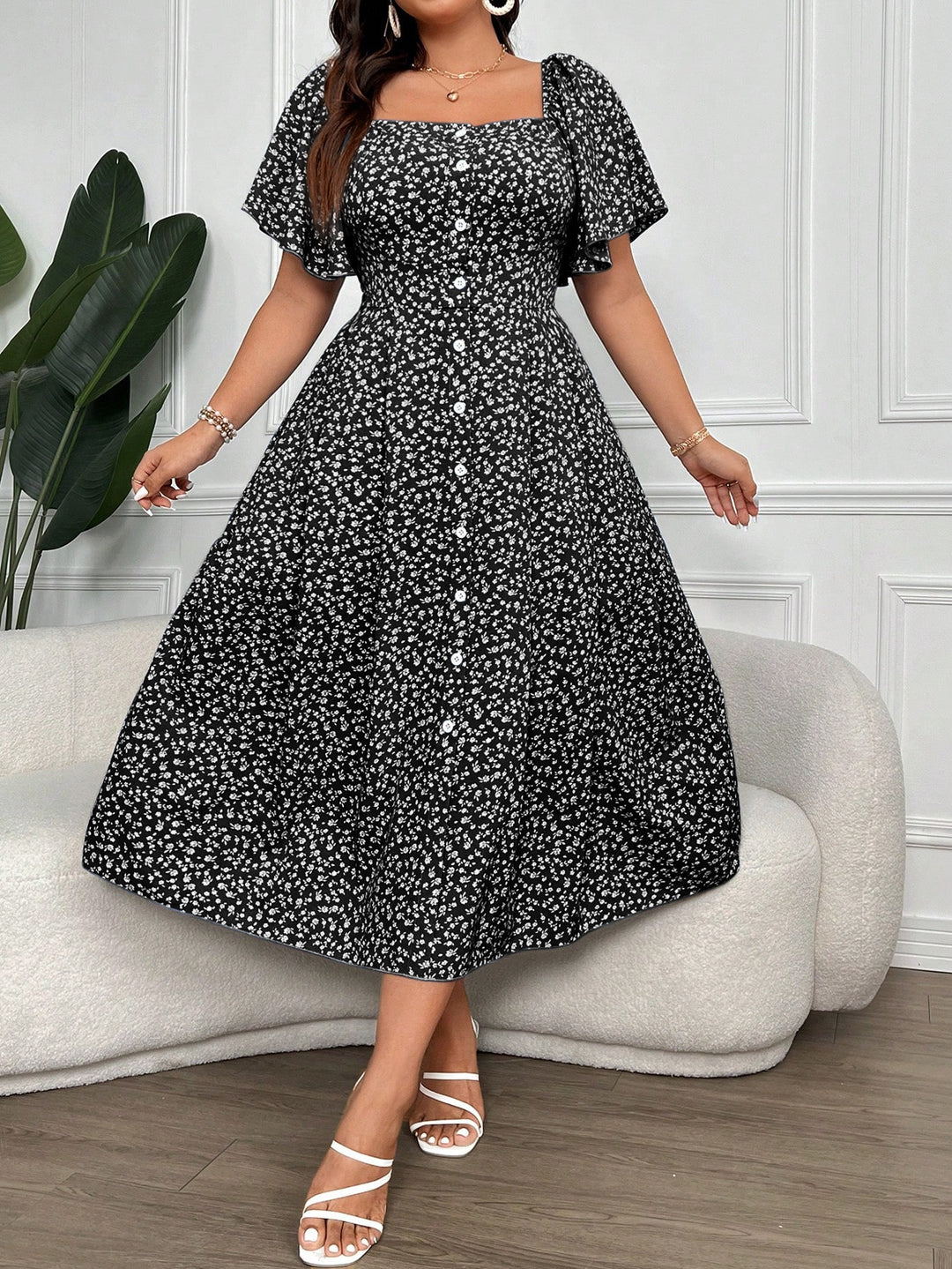 Rochie maxi SHEIN, mix culori