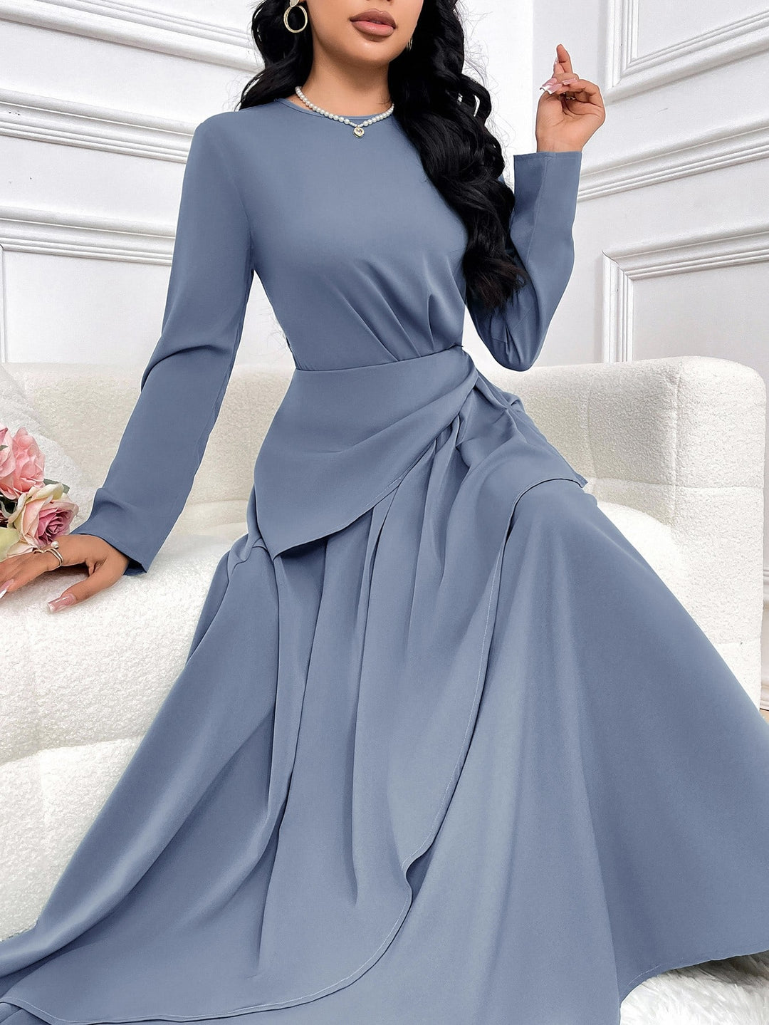 Rochie maxi SHEIN, albastru